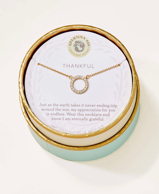 Spartina 449 Sea La Vie 18” Necklace -Thankful/Ring-Gold