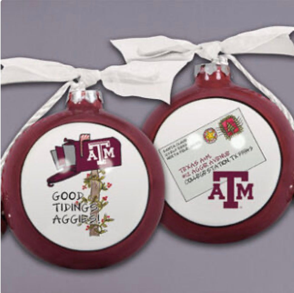 Magnolia Lane "Good Tidings" Ornament- Texas A&M