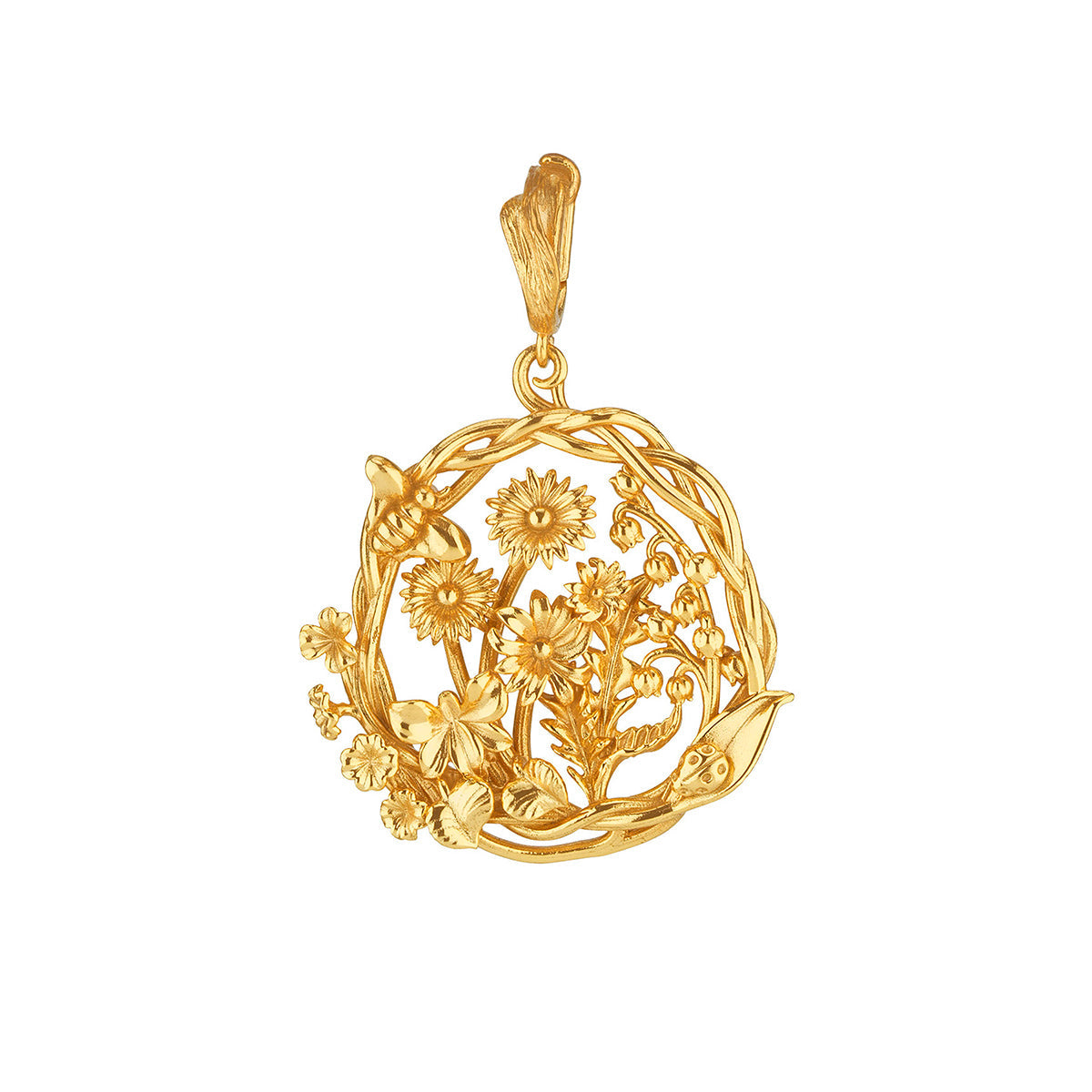 Capucine de Wulf “Meadow Wildflower” Pendant - Gold