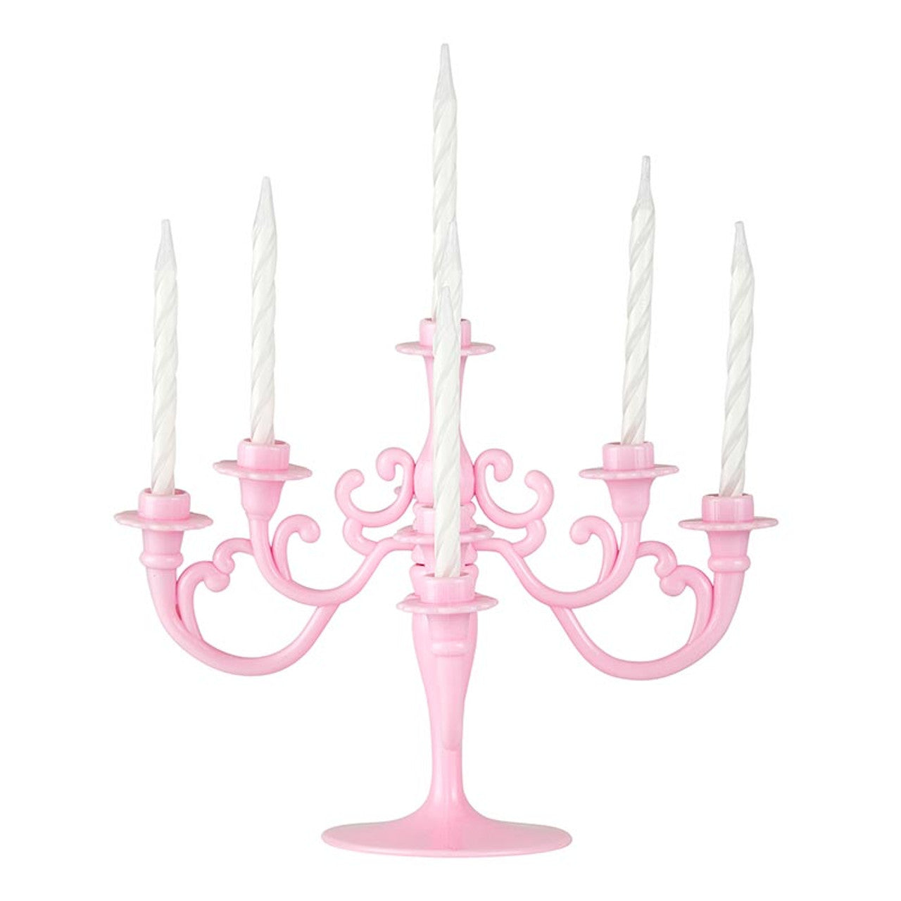 Slant Cake Candelabra - Pink (Candles included)