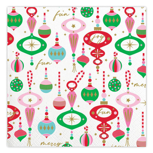 Slant "Merry Fun" Beverage Napkins