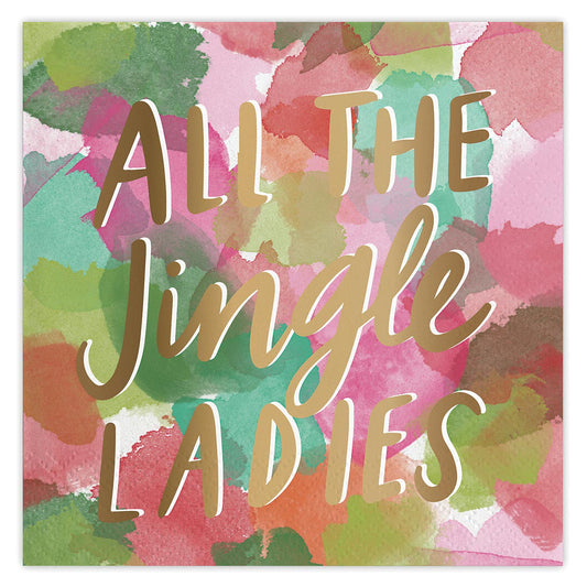 Slant "All the Jingle Ladies" Foil Fringe Napkins (pack of 20)