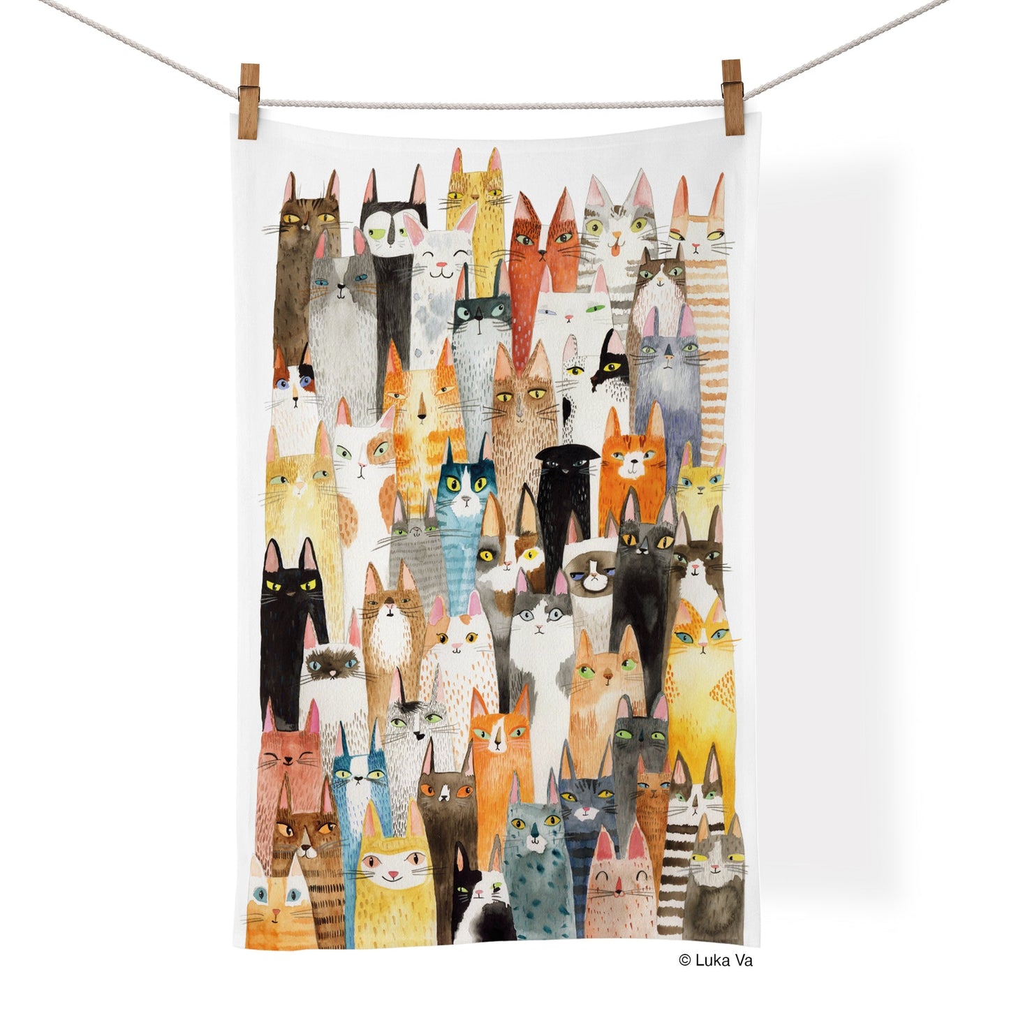 Werkshoppe “Cat Power” 100% Cotton Tea Towel
