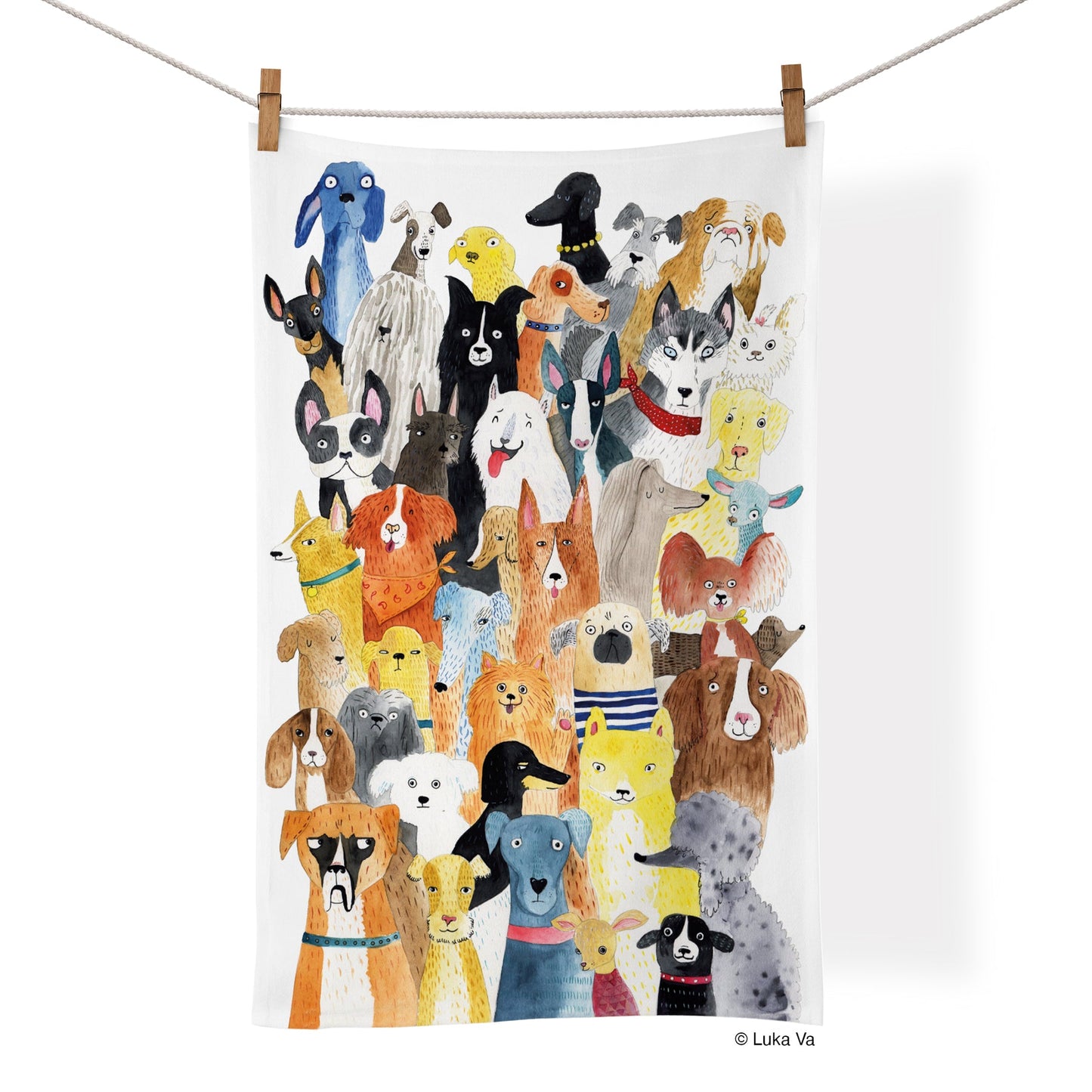 Werkshoppe “Dog Park” 100% Cotton Tea Towel