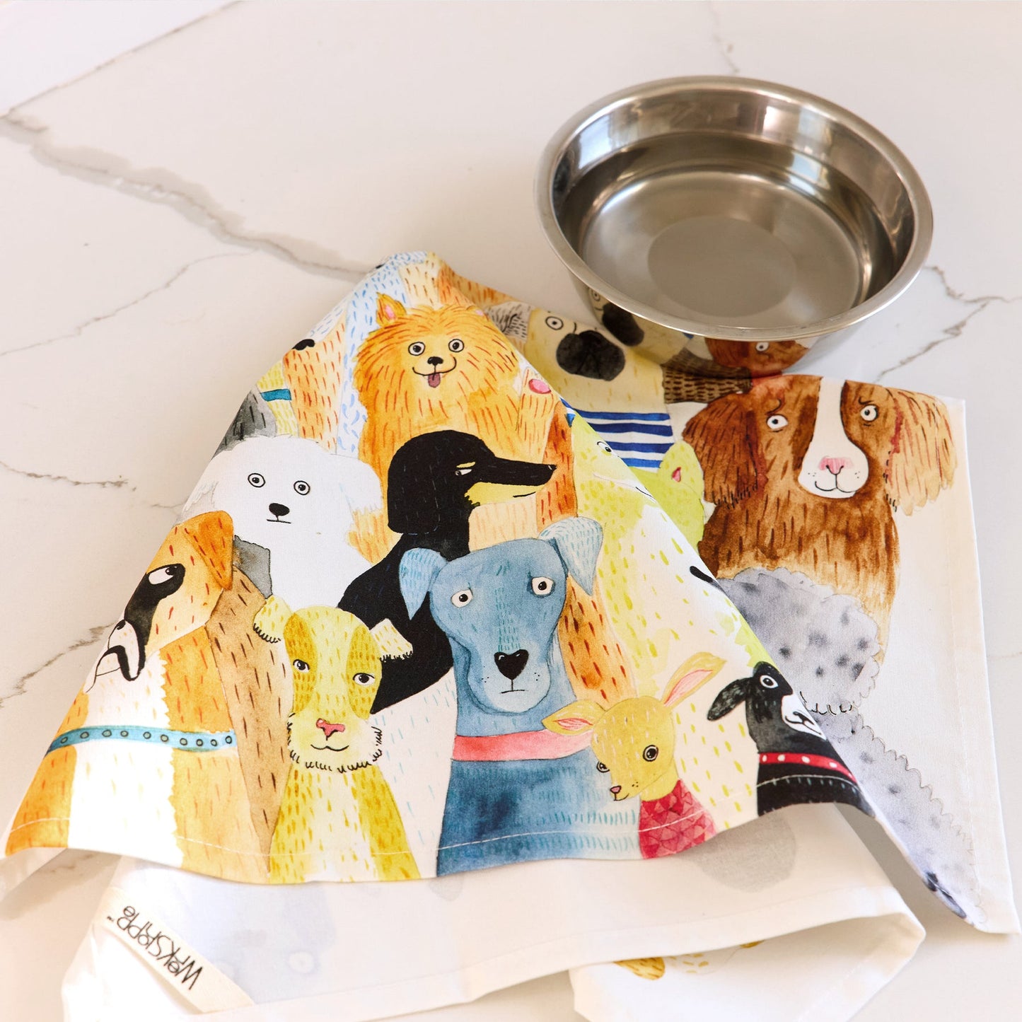 Werkshoppe “Dog Park” 100% Cotton Tea Towel