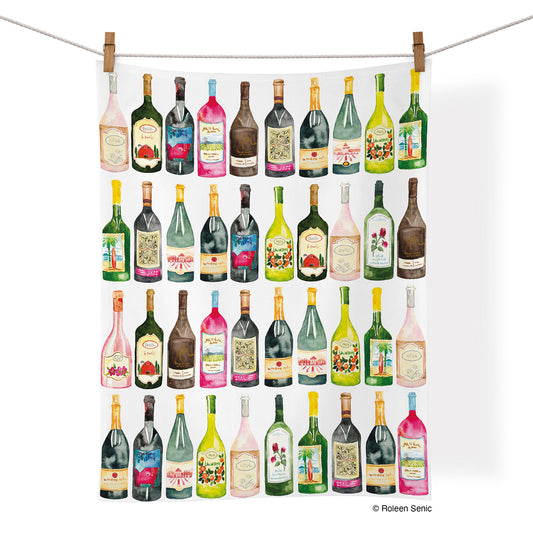 WerkShoppe “Wine Cellar” Cotton Tea Towel