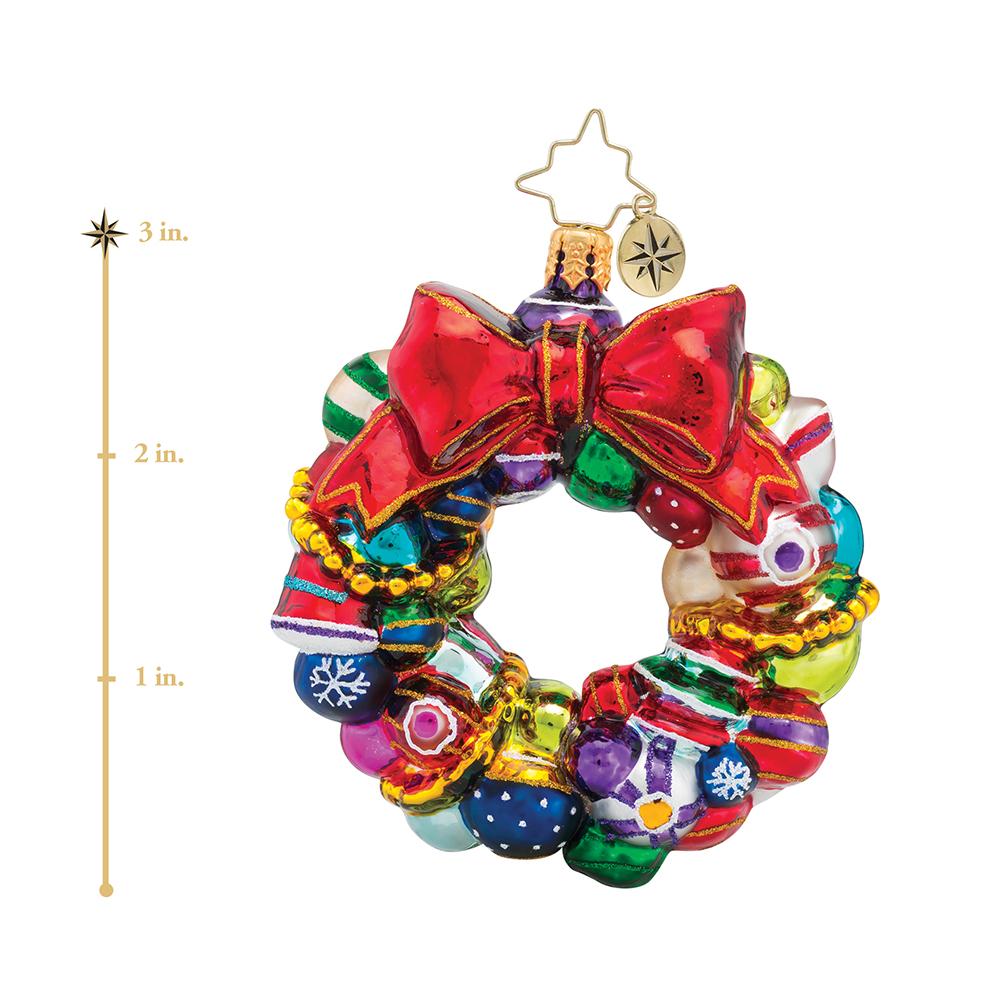 Christopher Radko Ornament - Joyful Wreath Little Gem