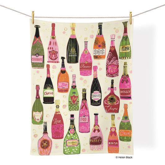 WerkShoppe “Bubble Pop Fizz” Cotton Tea Towel