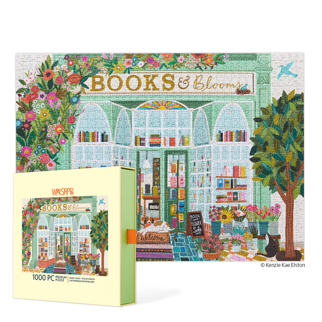 Werkshoppe "Books & Blooms" 1000 Piece Puzzle