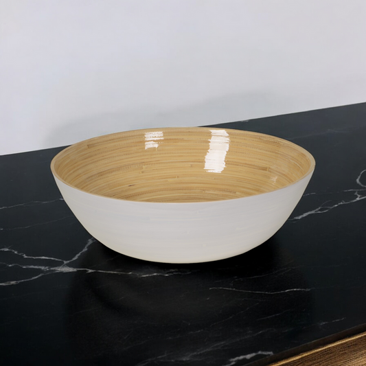 Albert L. Punkt Bamboo Side Bowl-White