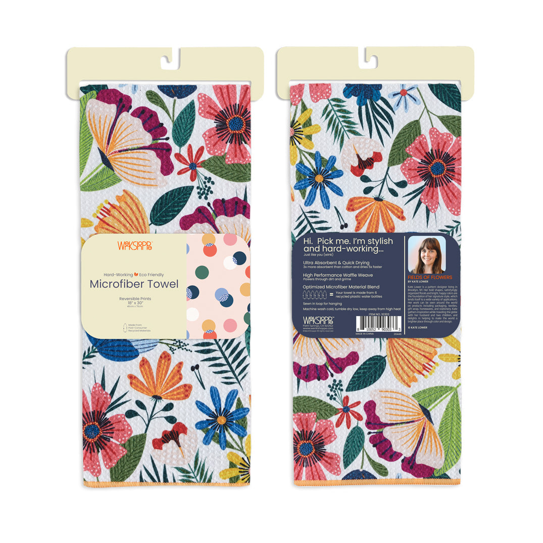 Werkshoppe "Field of Flowers"Microfiber Towel