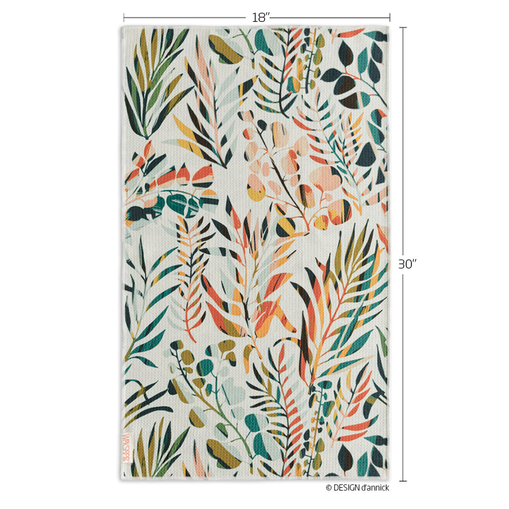 Werkshoppe "Colorful Leaves" Microfiber Kitchen Towel