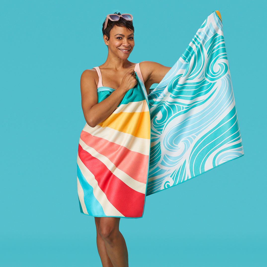 Werkshoppe “Sun And Sea” Microfiber Go Big Towel