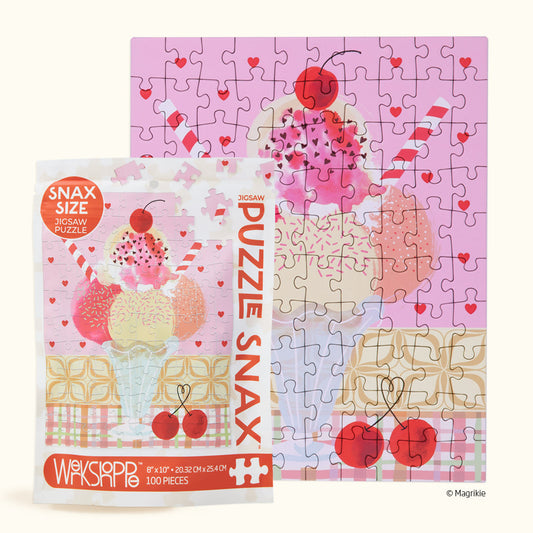 Werkshoppe “Cherry Sundae” 100 Piece Puzzle Snax