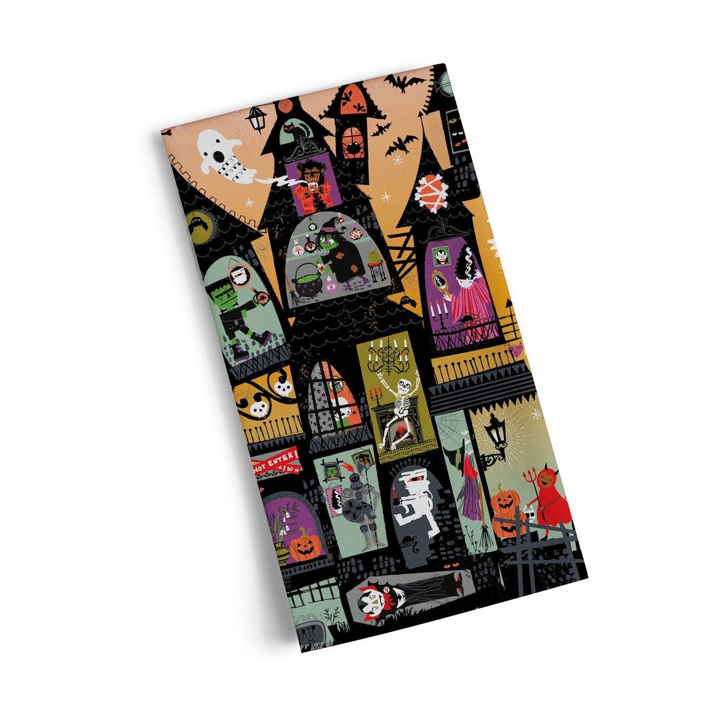 WerkShoppe “Haunted House” 100% Cotton Tea Towel