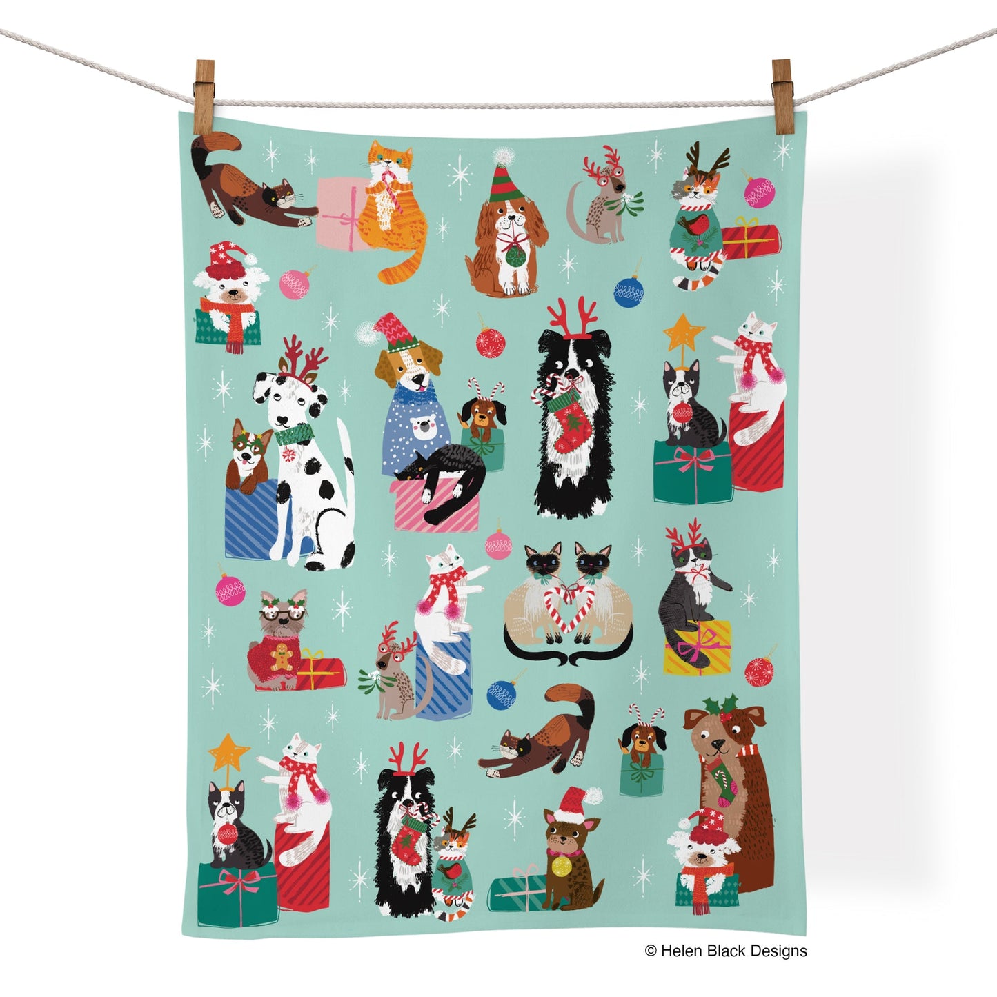 WerkShoppe “Happy Holidays” 100% Cotton Tea Towel