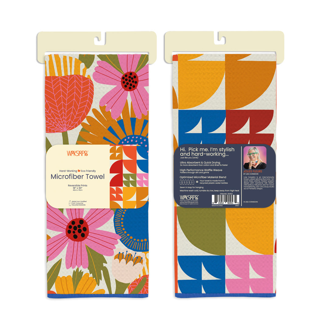 Werkshoppe "Jolies Fleurs" Microfiber Kitchen Towel