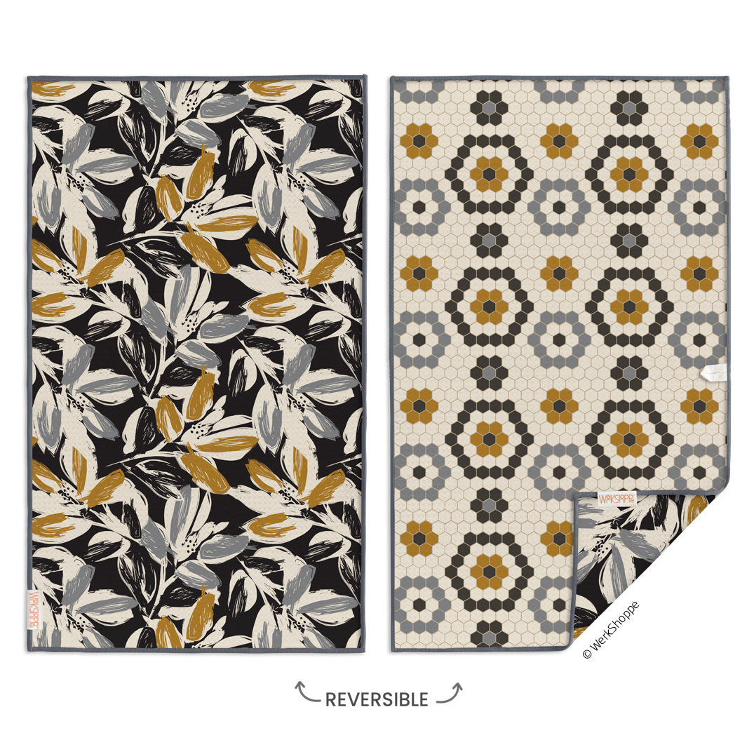 Werkshoppe "Leaf Tiles"Microfiber Towel