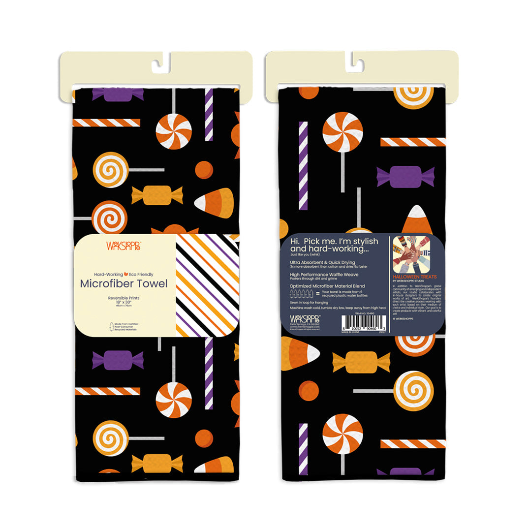 WerkShoppe “Halloween Treats” Microfiber Towel