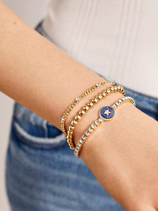 BaubleBar "Astros" Gold/Blue Tennis Bracelet