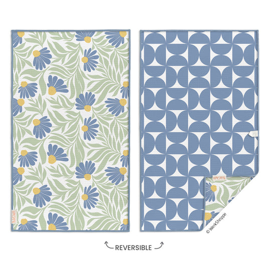 Werkshoppe "Blue Cornflower" Microfiber Tea Towel