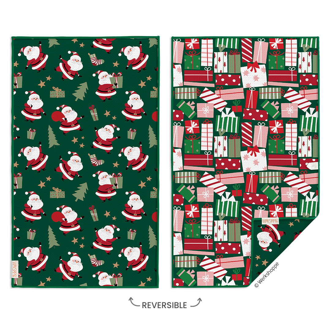 WerkShoppe “Santa's Gifts” Microfiber Tea Towels