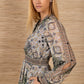 Hale Bob “Eleanora” L/S Chiffon Short Dress -Black