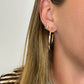 LeMel "Finley" Flat Hoop Earrings-Gold
