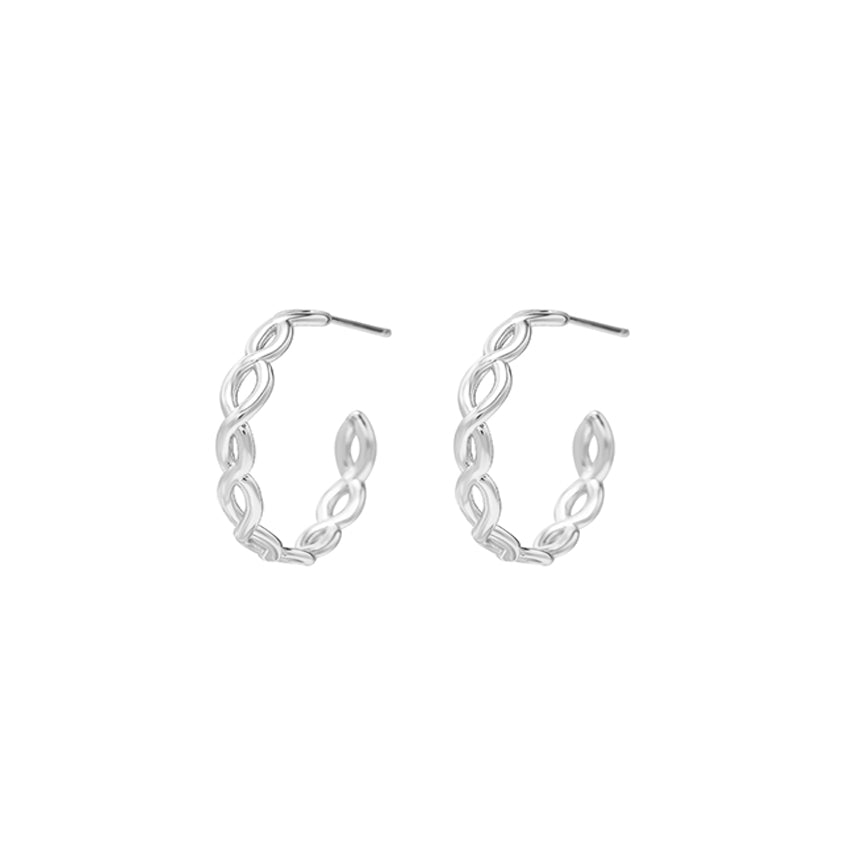 Natalie Wood Designs "Bloom" Mini Hoop Earrings-Silver