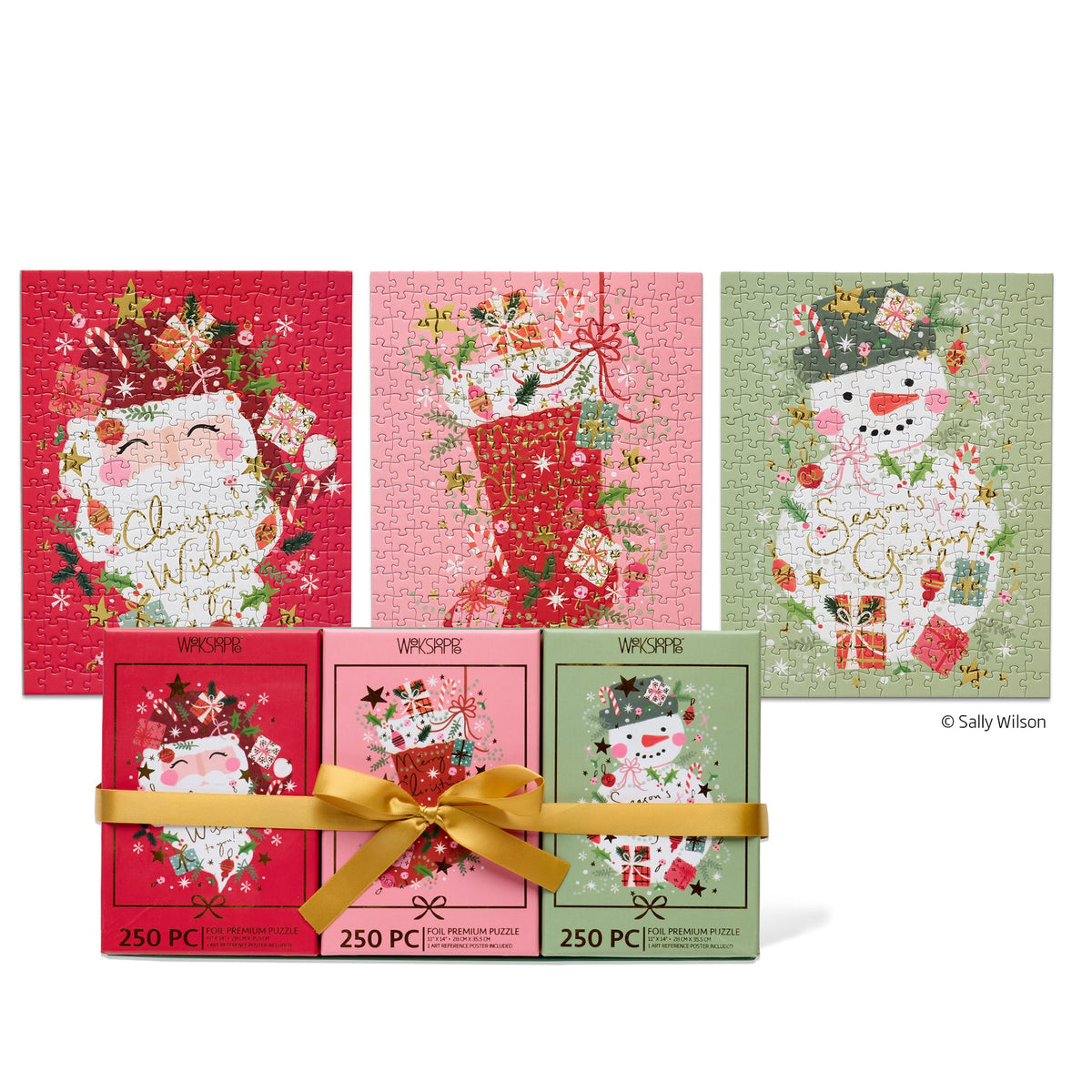 WerkShoppe “Christmas Wishes” (Set of 3) 250 Piece Puzzles
