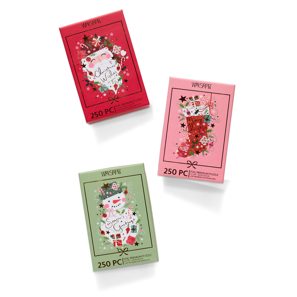 WerkShoppe “Christmas Wishes” (Set of 3) 250 Piece Puzzles