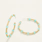Spartina 449 Calm Waters Hoop Earrings-Amazonite