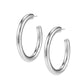 Natalie Wood Designs "Just Dance" Hoop Earring-Silver