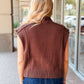 KLd "Stanley" Mock Neck Sweater Vest-Brown