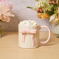 Ceramic Pink Bow Side Mug, 16oz