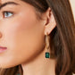 Spartina 449 Chateau Hoop Earrings-Dark Green