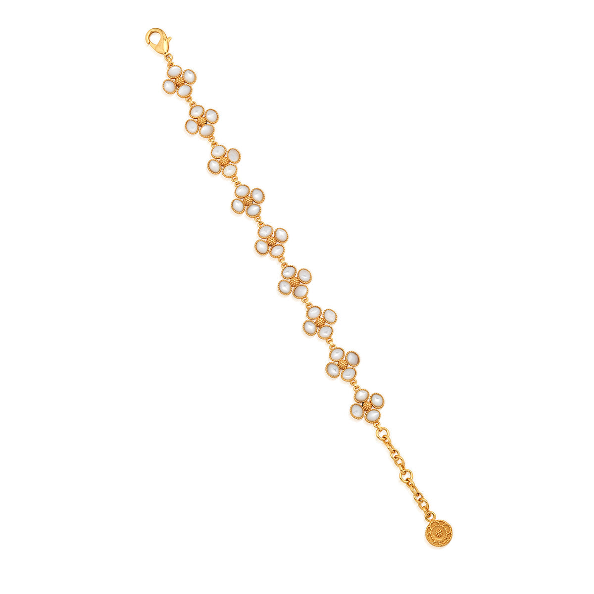 Capucine de Wulf “Berry Clover” Link Bracelet, 7"+2" - MOP
