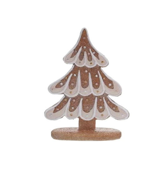 Resin Gingerbread Tree-8" high