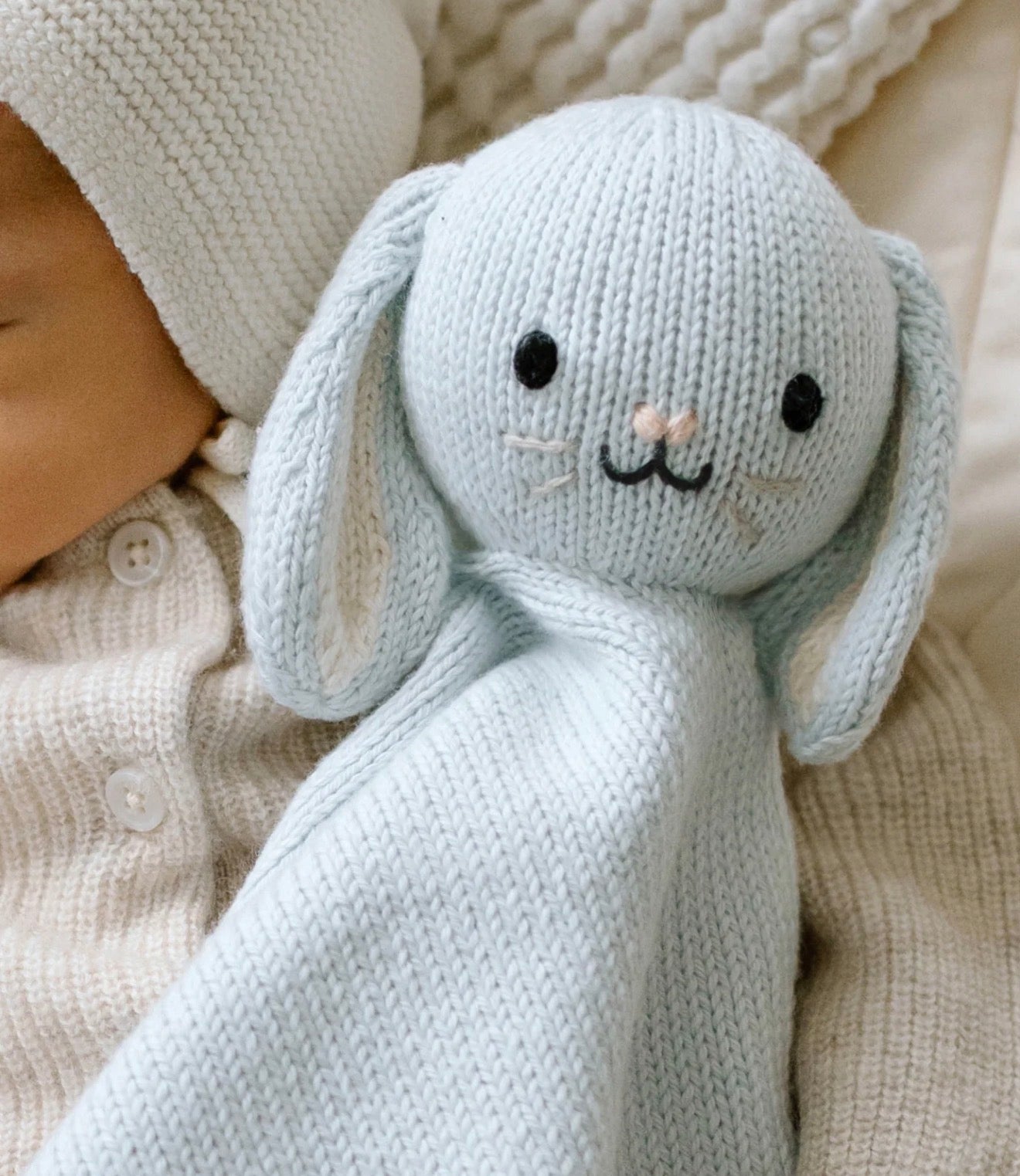 Cuddle + Kind “Baby Bunny” Lovey-Blue