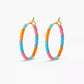 Gorjana Gigi Enamel Stripe Hoops-Miami