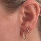 LeMel “Paperclip CZ” Huggie Earrings-Silver