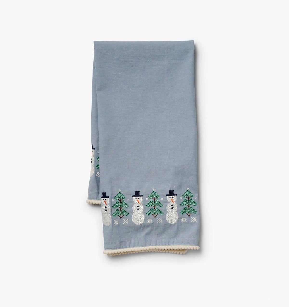 Rifle Paper Co. "Snowman" Embroidered Tea Towel