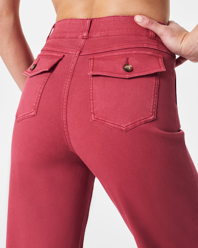 Spanx Stretch Twill Cropped Pant-Wild Rose