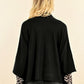 Molly Bracken Turtleneck Poncho Sweater-Black