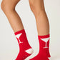 PJ Salvage "Martini" Socks-Red