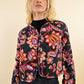 Molly Bracken "Tehren" Quilted Floral Jacket-Black Multi