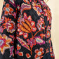 Molly Bracken "Tehren" Quilted Floral Jacket-Black Multi