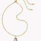 Kendra Scott Abbie Crystal Long Pendant Necklace-Gold Multi Mix