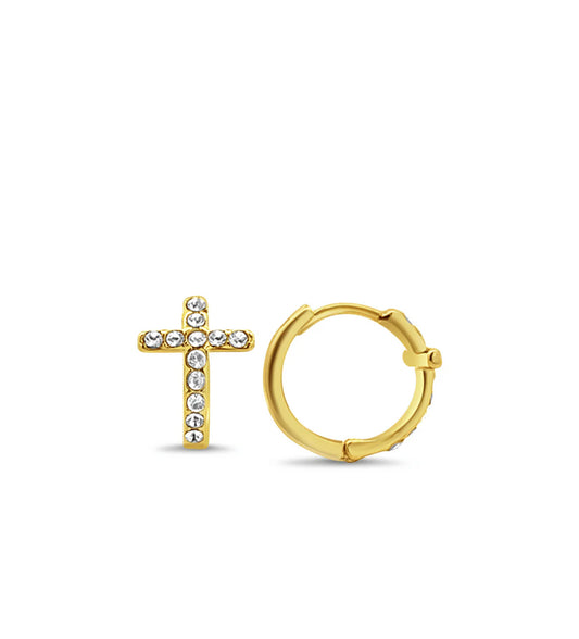 LeMel Cross CZ Huggies