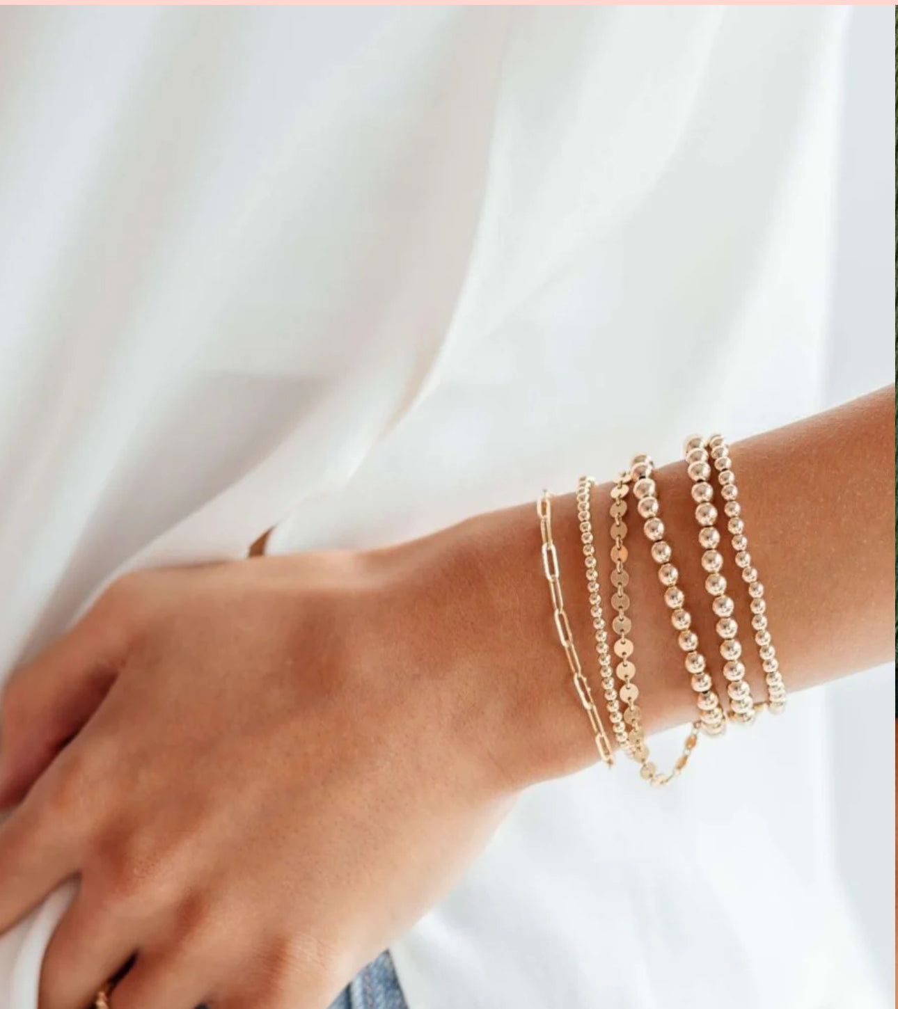 LeMel Paperclip ‘M’ Bracelet- Gold